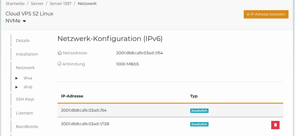 Webtropia ZKM VPS IPv6 Configuration